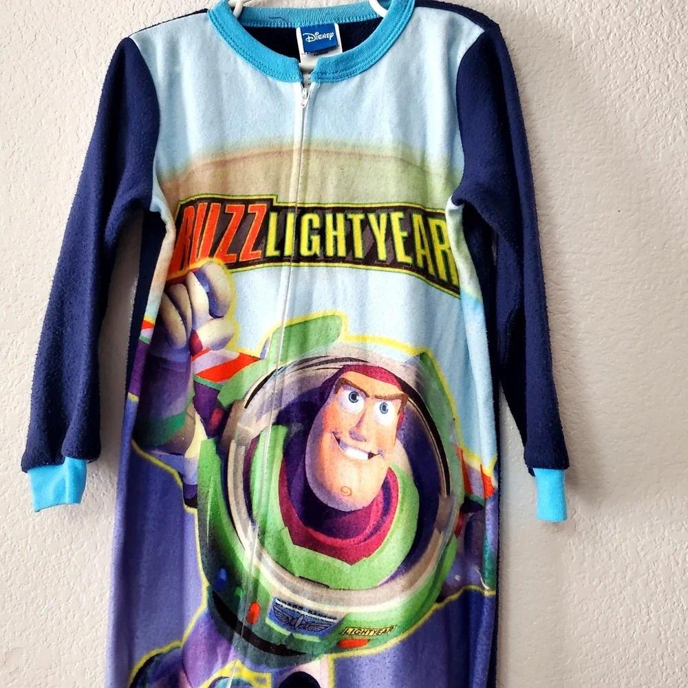 Disney ◇ Toy Story Buzz Lightyear Footed Blanket‎ Sleeper Pajamas ◇ Size 5T